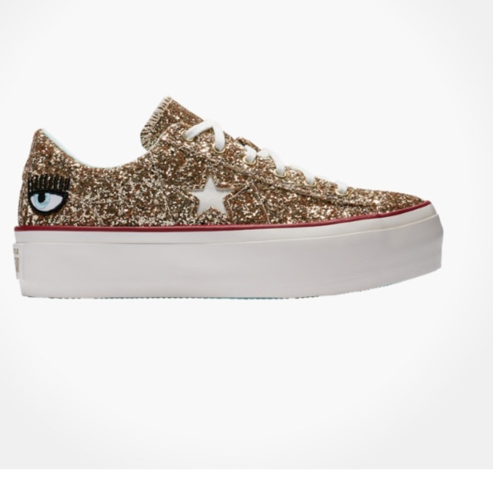 Converse X Chiara Ferragni Gold Platforms 35/5-6